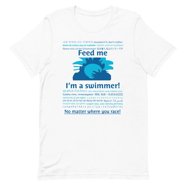 Feed me, I'm a swimmer (in any language!)